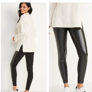 Old Navy Black Faux Leather Leggings